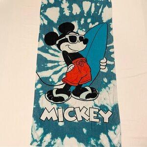 Vintage Disney Mickey Mouse Surfing Beach Towel